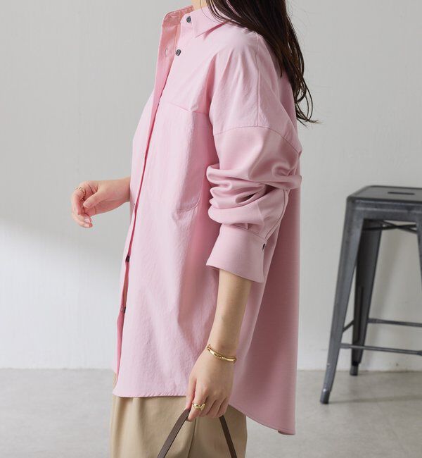  「【冬から着れる】ポンチドッキングシャツ」|シャツ・ブラウス|