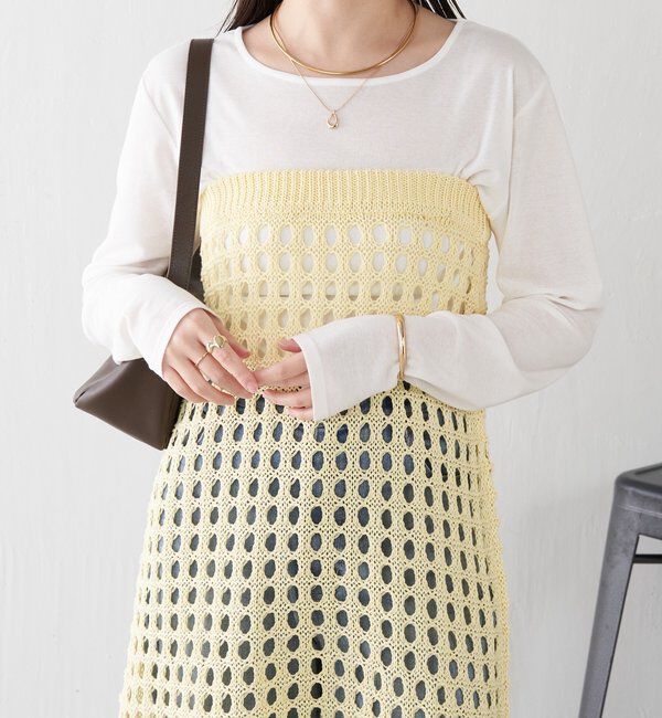  「【マルチに使える】透かし編みロングスカート」|スカート|