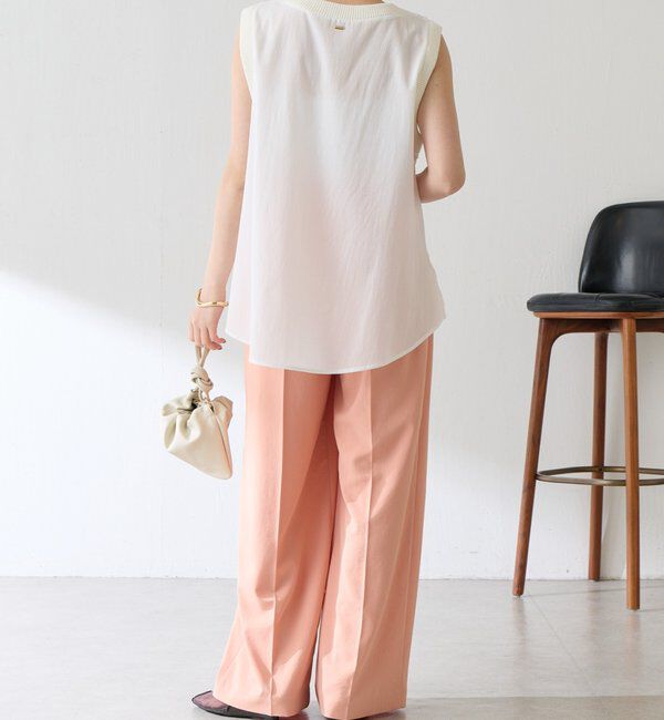  「【大人のレースアイテム】ノースリーブバテンレースブラウス」|シャツ・ブラウス|