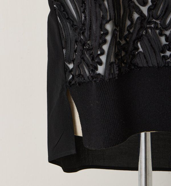  「【大人のレースアイテム】ノースリーブバテンレースブラウス」|シャツ・ブラウス|