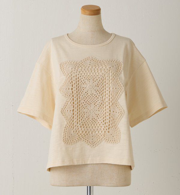  「【1枚でも決まる】クロシェドッキングTシャツ」|Tシャツ・カットソー|