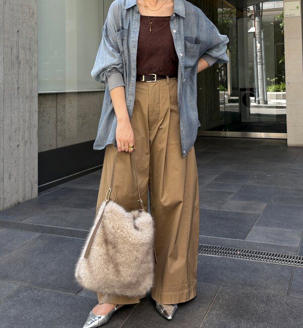  「袖リブシアーデニムシャツ」|シャツ・ブラウス|