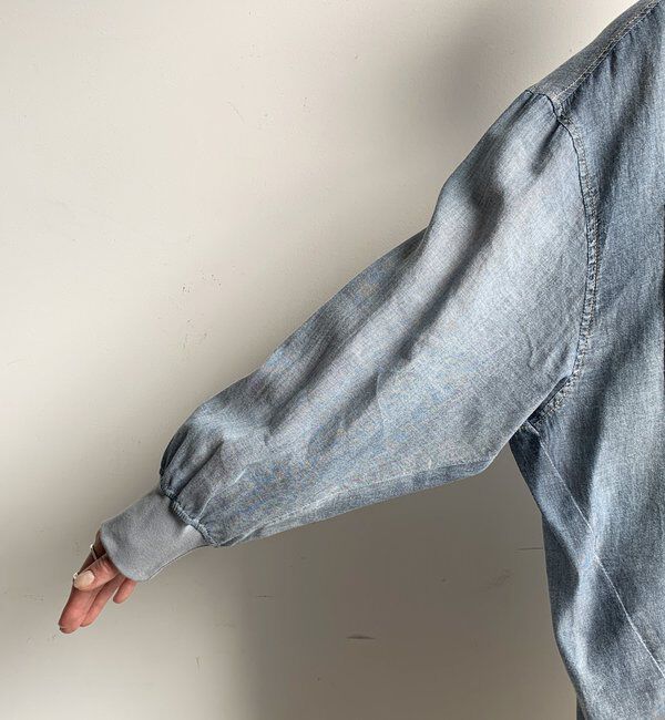  「袖リブシアーデニムシャツ」|シャツ・ブラウス|