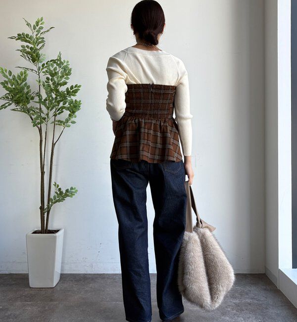  「起毛チェックビスチェ」|シャツ・ブラウス|