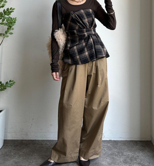  「起毛チェックビスチェ」|シャツ・ブラウス|