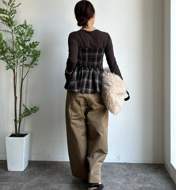  「起毛チェックビスチェ」|シャツ・ブラウス|