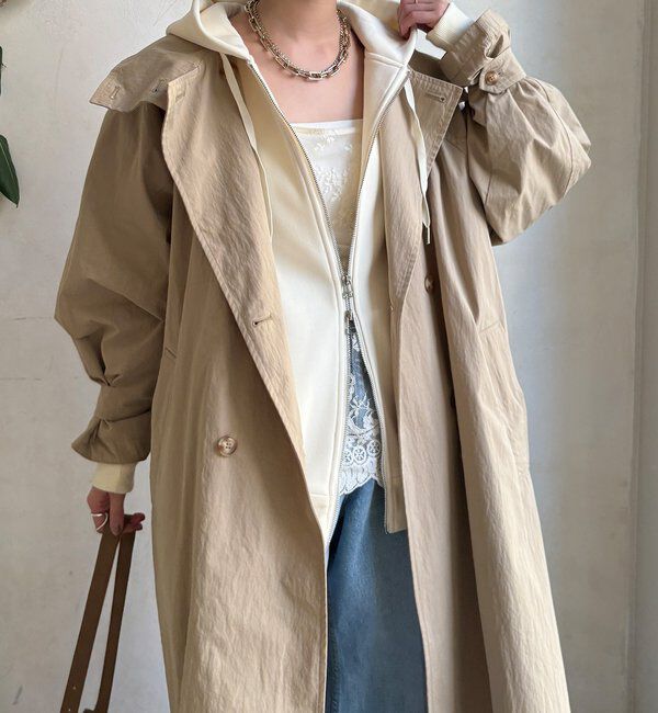  「ボンディングジップフーディー」|Tシャツ・カットソー|オフホワイト