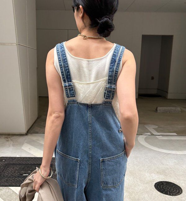  「深Vデニムサロペット」|ワンピース|