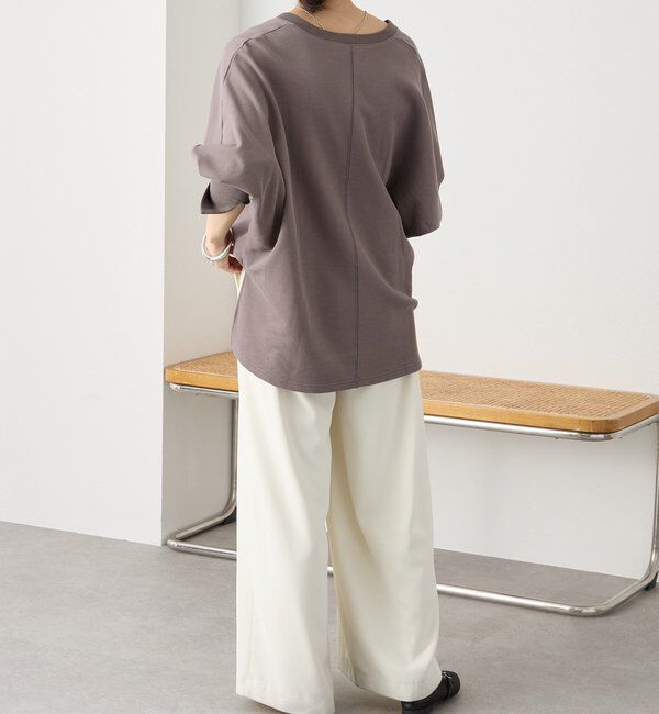  「【ウォッシャブル】【シーズンレスで使える】タックワイドスラックス」|チノ|