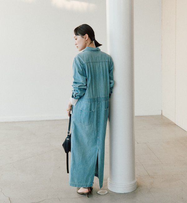  「【MONN&times;Yoshiiiiii】デニムシャツワンピース」|ワンピース|