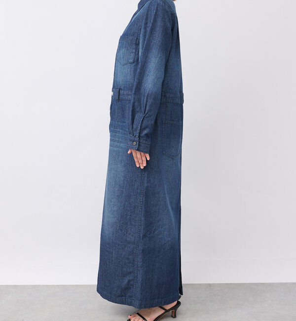 「【MONN&times;Yoshiiiiii】デニムシャツワンピース」|ワンピース|