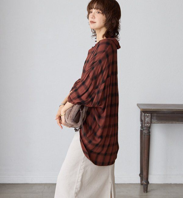  「ウォッシュドチェックワイドシャツ」|シャツ・ブラウス|