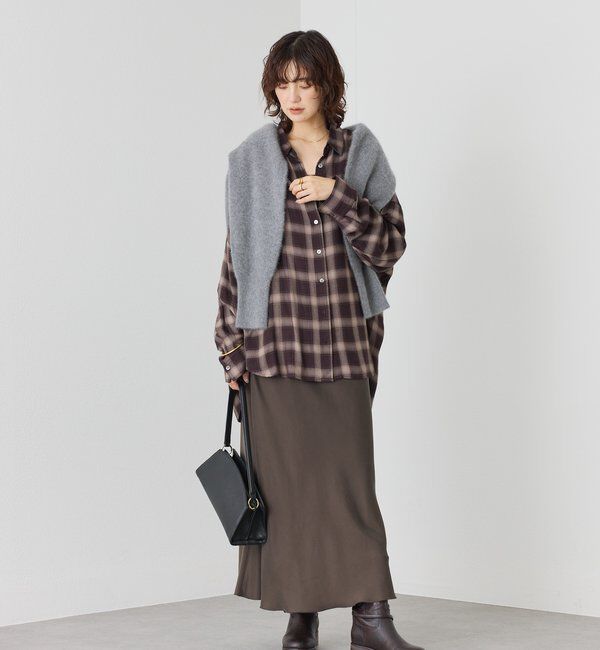  「ウォッシュドチェックワイドシャツ」|シャツ・ブラウス|