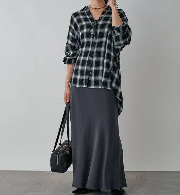  「ウォッシュドチェックワイドシャツ」|シャツ・ブラウス|