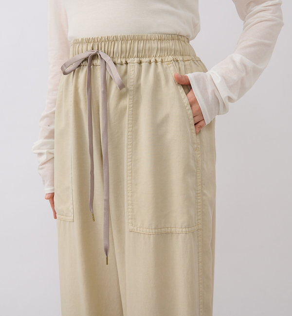  「【セットアップ可能】ガーメントダイワイドパンツ」|チノ|