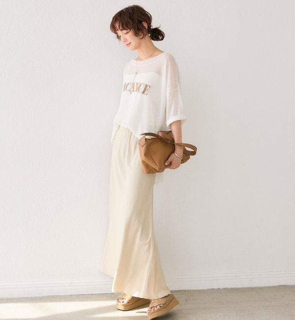  「【セットアップ可】ガーメントダイバイヤススカート」|スカート|