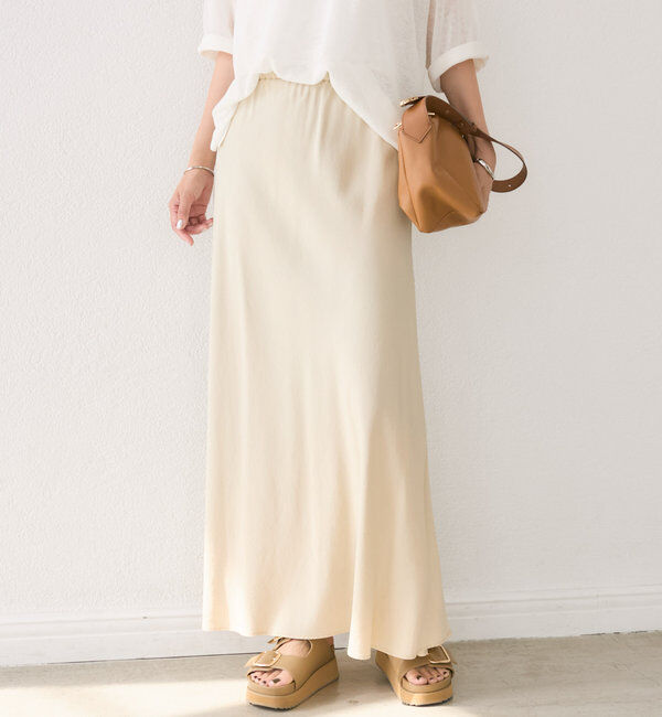  「【セットアップ可】ガーメントダイバイヤススカート」|スカート|