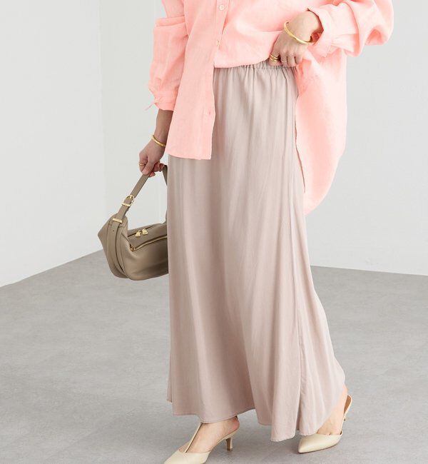  「【セットアップ可】ガーメントダイバイヤススカート」|スカート|ライトグレー