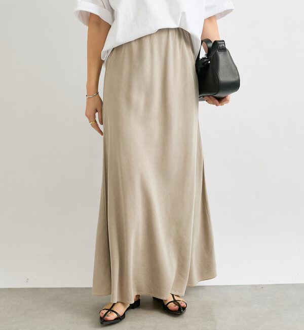  「【セットアップ可】ガーメントダイバイヤススカート」|スカート|