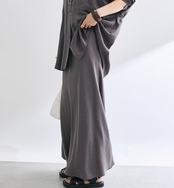  「【セットアップ可】ガーメントダイバイヤススカート」|スカート|