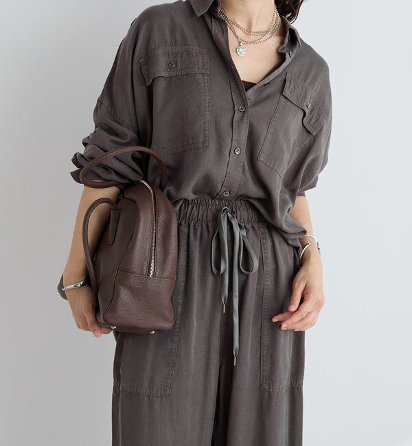  「【セットアップ可】ガーメントダイワイドシャツ」|シャツ・ブラウス|チャコールグレー