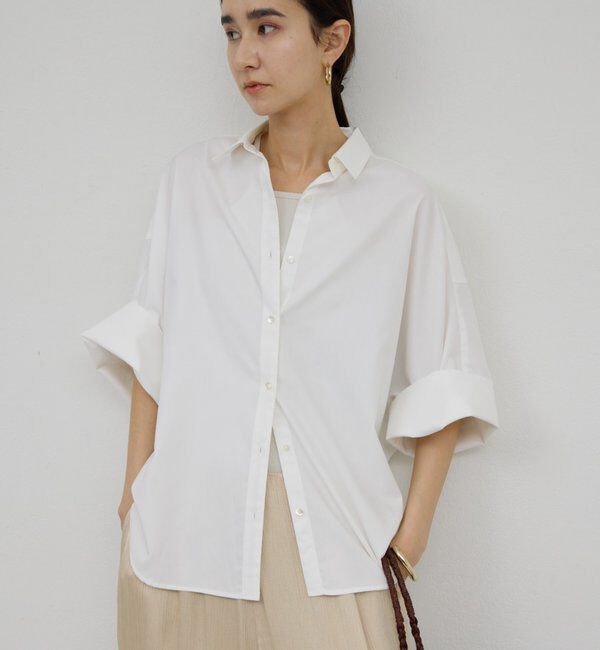  「ハーフスリーブシャツ」|シャツ・ブラウス|ホワイト