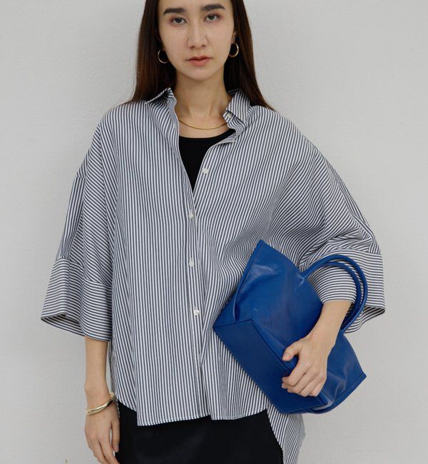  「ハーフスリーブシャツ」|シャツ・ブラウス|ネイビー