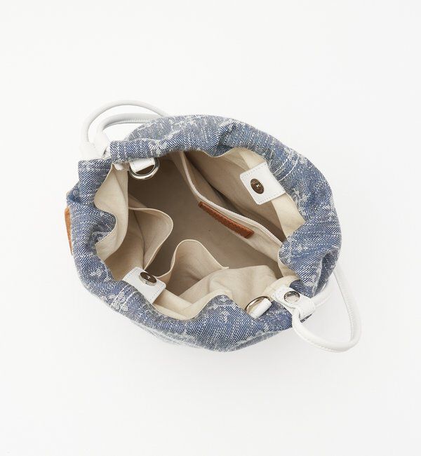  「デニムジャガード3WAY巾着バッグ」|ショルダー・メッセンジャー|
