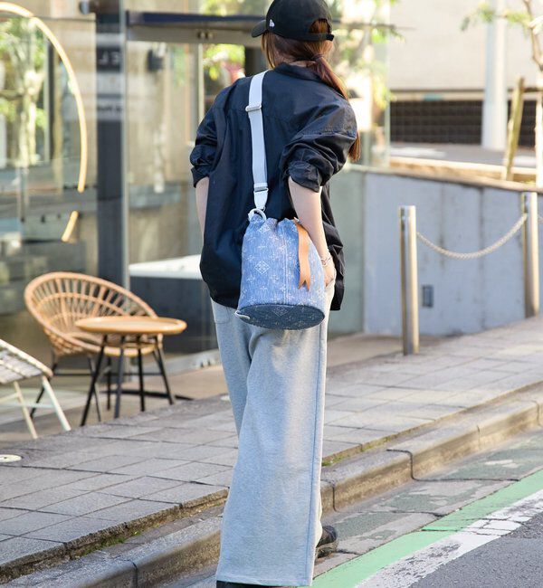  「デニムジャガード3WAY巾着バッグ」|ショルダー・メッセンジャー|