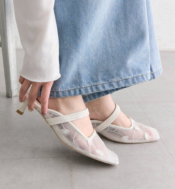  「フラワーチュールミュール」|その他|ホワイト