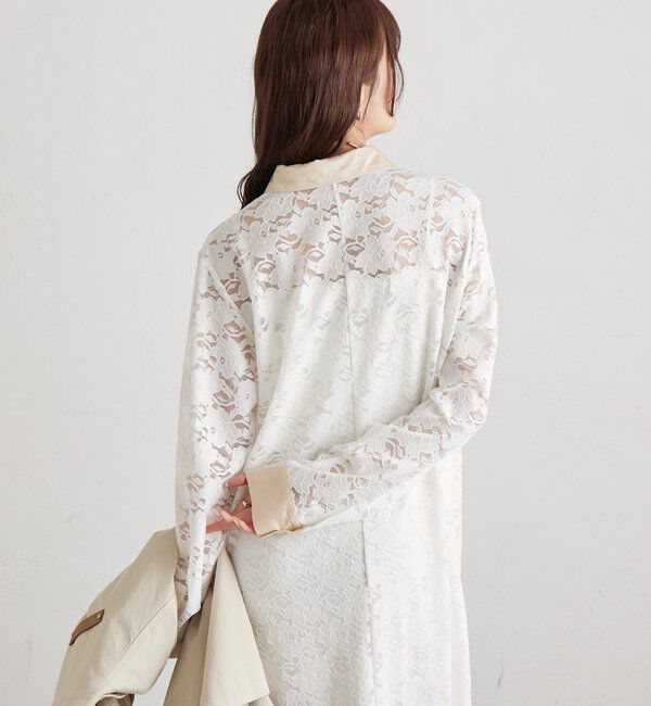  「襟付きレースワンピース」|ワンピース|