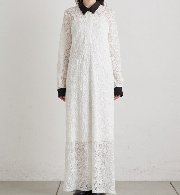  「襟付きレースワンピース」|ワンピース|