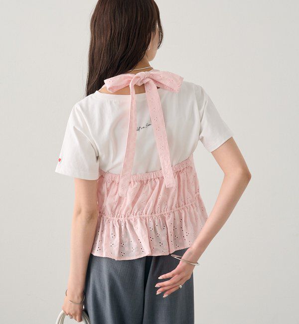  「コットン刺繍ホルターネック」|シャツ・ブラウス|