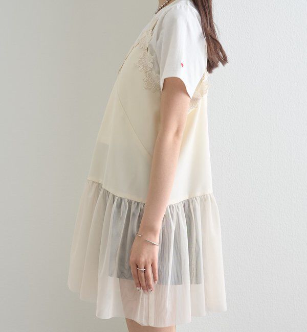  「裾チュールキャミチュニック」|シャツ・ブラウス|