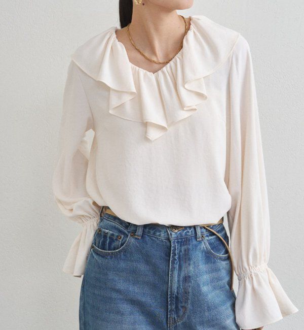  「ジョーゼットフリルブラウス」|シャツ・ブラウス|