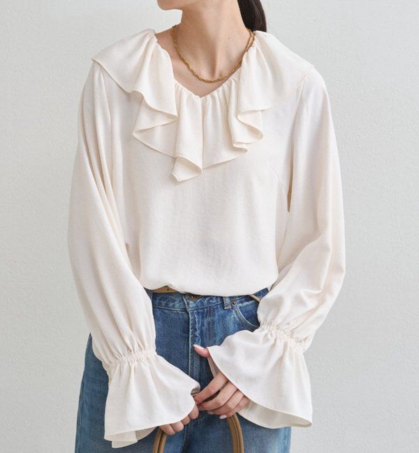  「ジョーゼットフリルブラウス」|シャツ・ブラウス|
