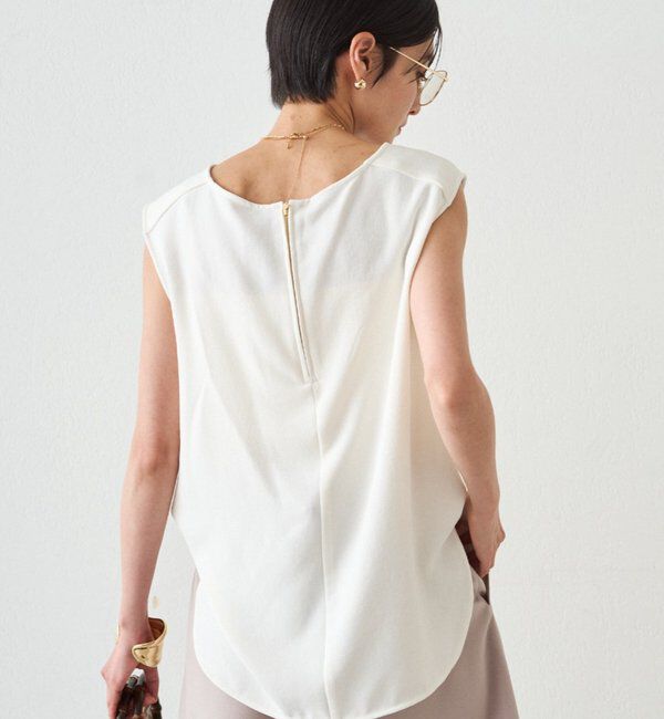  「ダブルジョーゼットノースリブラウス」|シャツ・ブラウス|