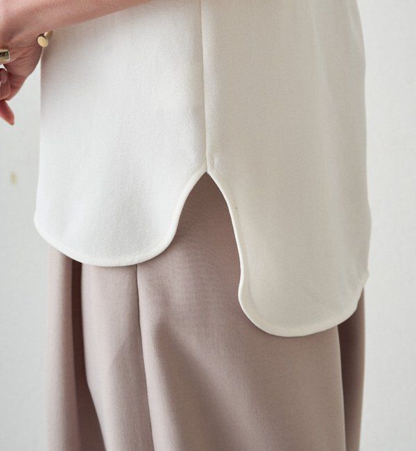  「ダブルジョーゼットノースリブラウス」|シャツ・ブラウス|