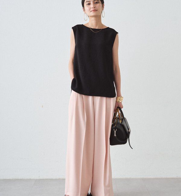  「ダブルジョーゼットノースリブラウス」|シャツ・ブラウス|