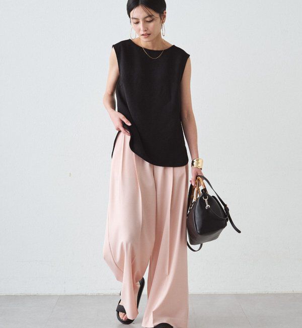  「ダブルジョーゼットノースリブラウス」|シャツ・ブラウス|