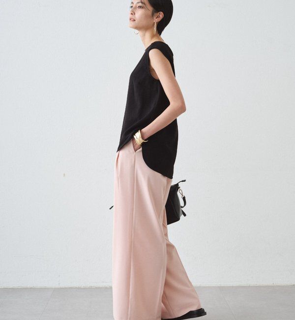  「ダブルジョーゼットノースリブラウス」|シャツ・ブラウス|