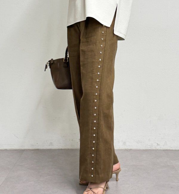  「リネンスタッズパンツ」|チノ|