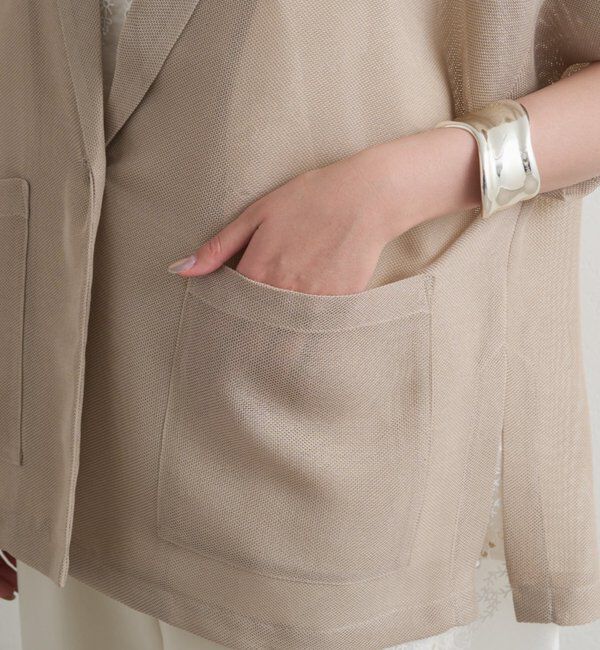  「半袖メッシュジャケット」|テーラードジャケット|