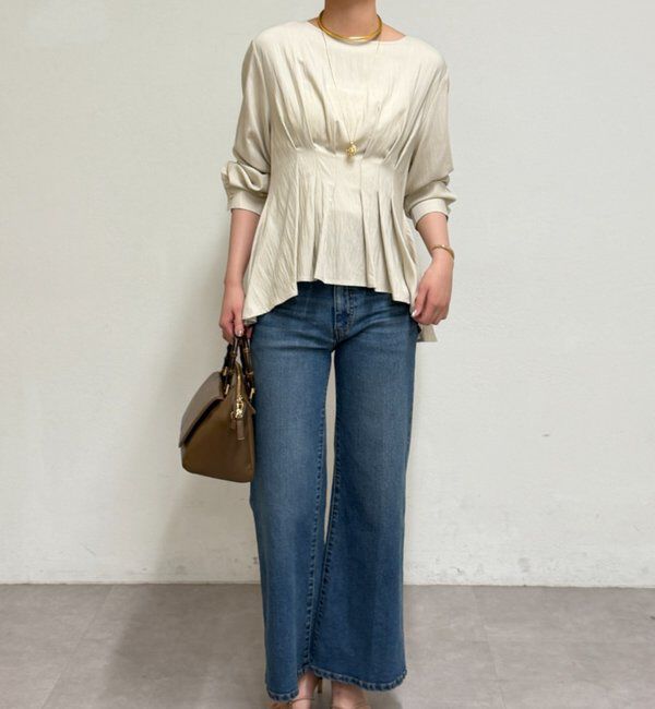  「Aラインペプラムブラウス」|シャツ・ブラウス|