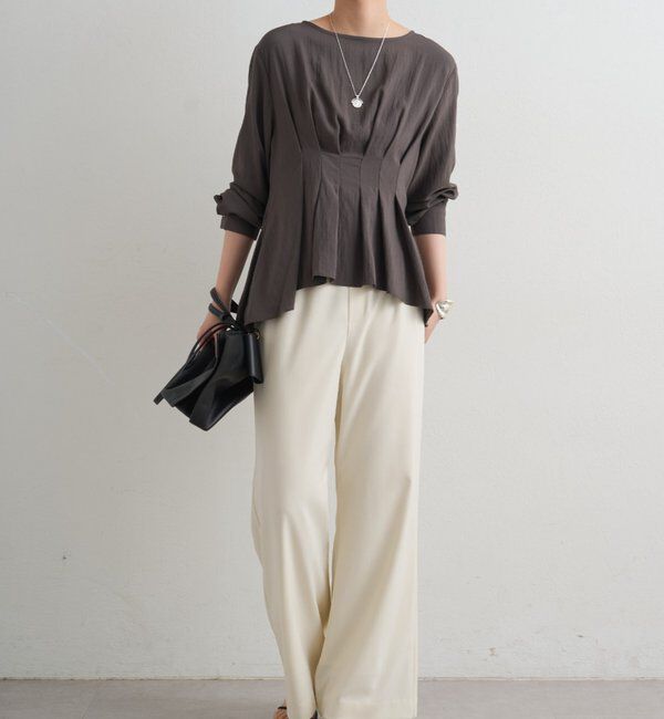  「Aラインペプラムブラウス」|シャツ・ブラウス|