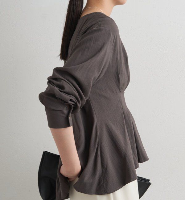  「Aラインペプラムブラウス」|シャツ・ブラウス|