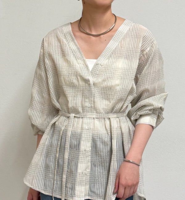  「シアーチェックシャツ」|シャツ・ブラウス|