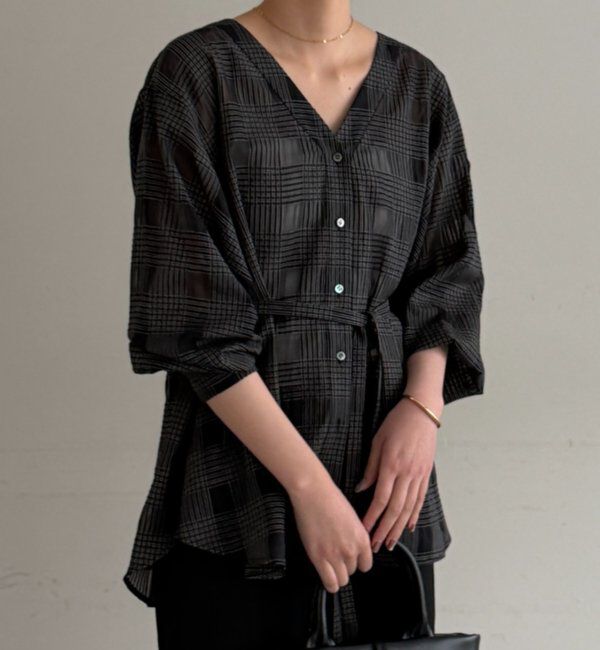  「シアーチェックシャツ」|シャツ・ブラウス|