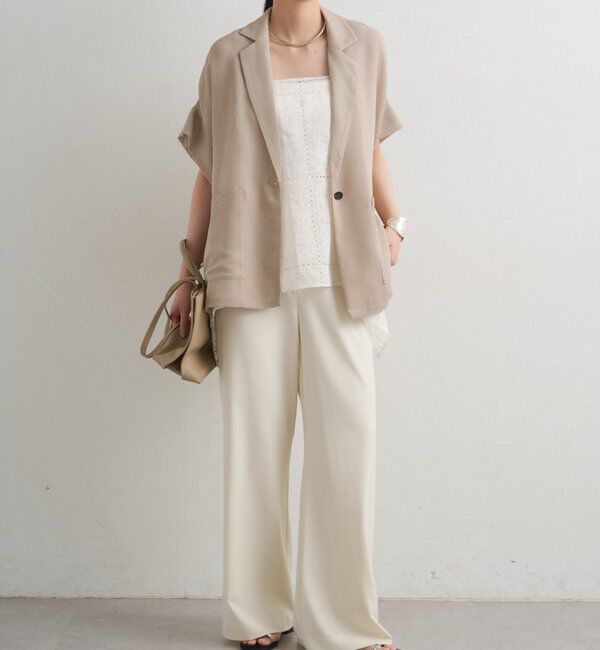  「2WAYパネルレース刺繍キャミ」|シャツ・ブラウス|