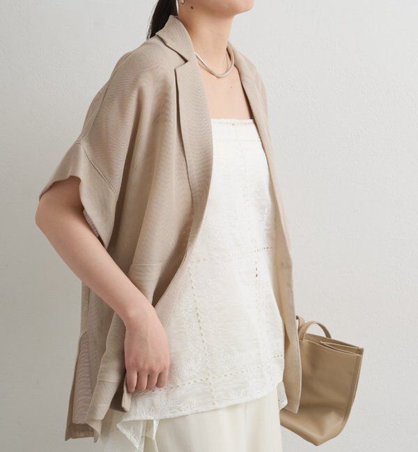  「2WAYパネルレース刺繍キャミ」|シャツ・ブラウス|